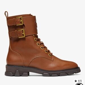 Michael Kors Brown Leather Combat Boots | Size 9.5